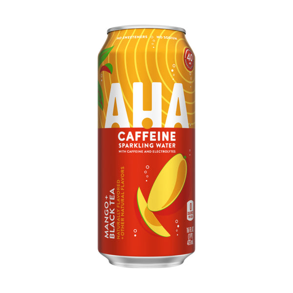 AHA SPARK WATER MANGO BLACK 24/16OZ