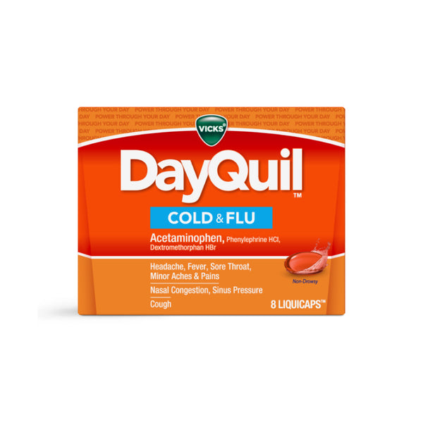 DAYQUIL COLD&FLU CAPLETS 8CT