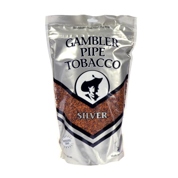 GAMBLER PIPE TOB 16OZ SILVER