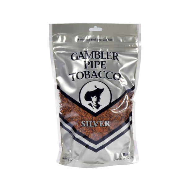 GAMBLER PIPE TOB 6OZ SILVER