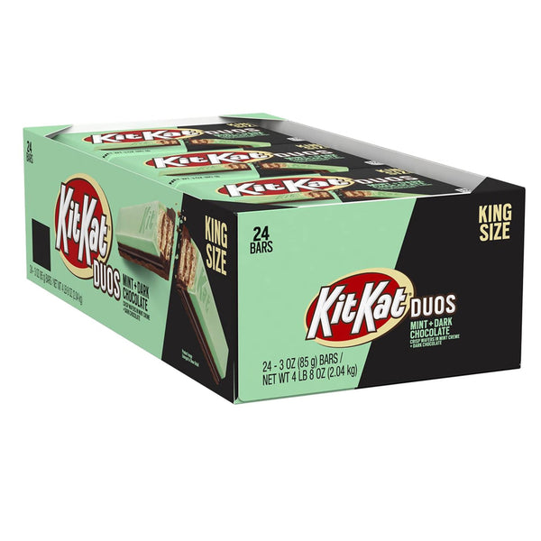 KIT KAT 24/3OZ KING DUOS MINT DARK CHOC