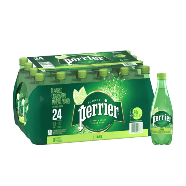 PERRIER WATER 24/16.9OZ LIME PLASTIC