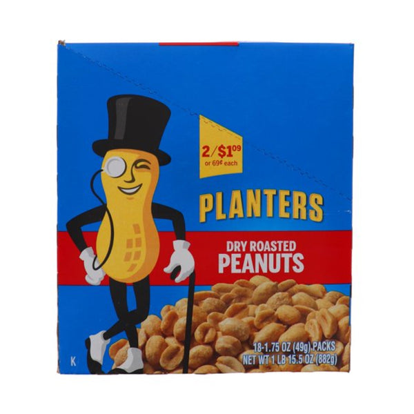 PLANTERS DRY ROASTED 18/1.7OZ 2/$1.09
