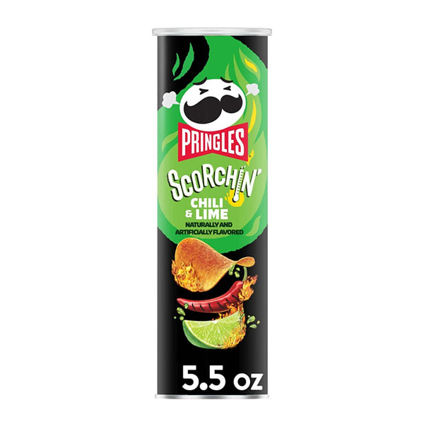 PRINGLES 14/5.5OZ SCORCHIN CHILI  LIME