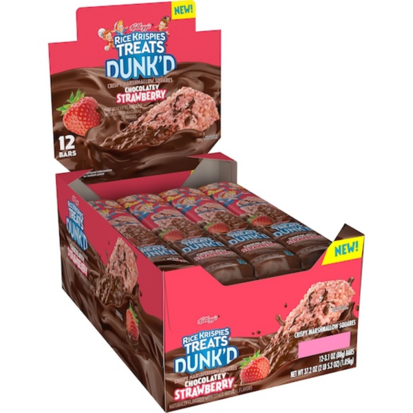 RICE KRISPIES 12/3OZ DUNK CHOC/STRAWBERRY