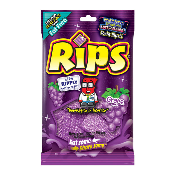 RIPS BAG CANDY GRAPE 12/4OZ