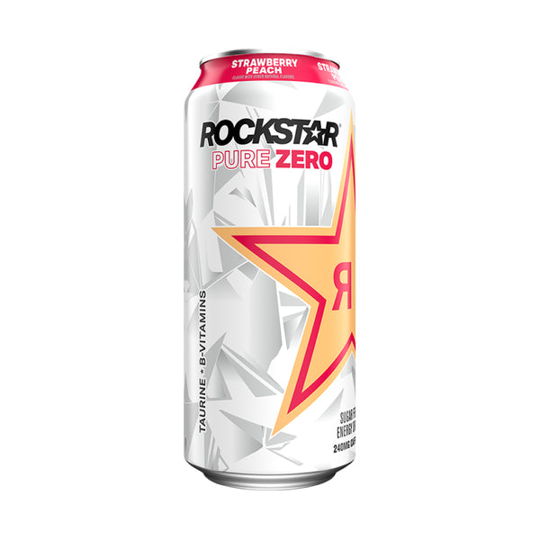 ROCKSTAR 24/16OZ STRAW PEACH ZERO