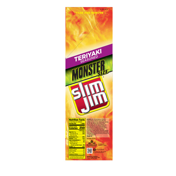 SLIM JIM MONSTER TERIYAKI 18/1.9OZ
