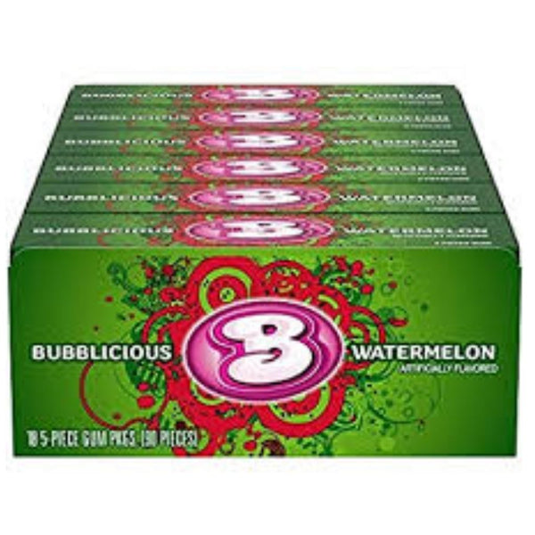 BUBBLICIOUS GUM WATERMELON 18/5CT