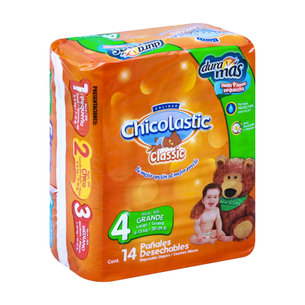 CHICOLASTIC DIAPERS LARGE 14CT #4