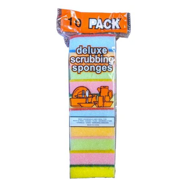 DELUXE SCRUBBING SPONGES 10CT