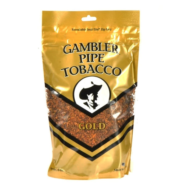 GAMBLER PIPE TOB 6OZ GOLD