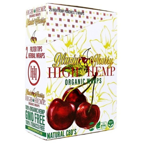 HIGH HEMP BLAZIN CHERRY WRAP 25/2CT