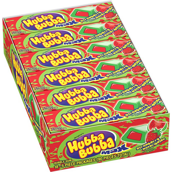 HUBBA BUBBA 18/5CT STRAW/MELON