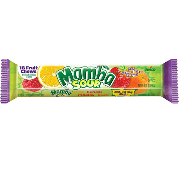 MAMBA FRUIT CHEWS SOUR 24/2.6OZ