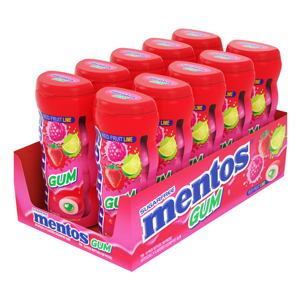 MENTOS GUM 10/15CT FRUIT STAW/LIME