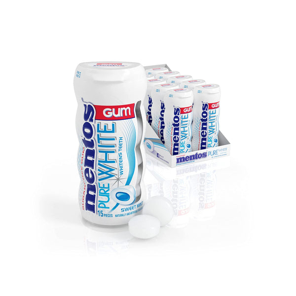 MENTOS GUM 10/15CT PURE WHITE