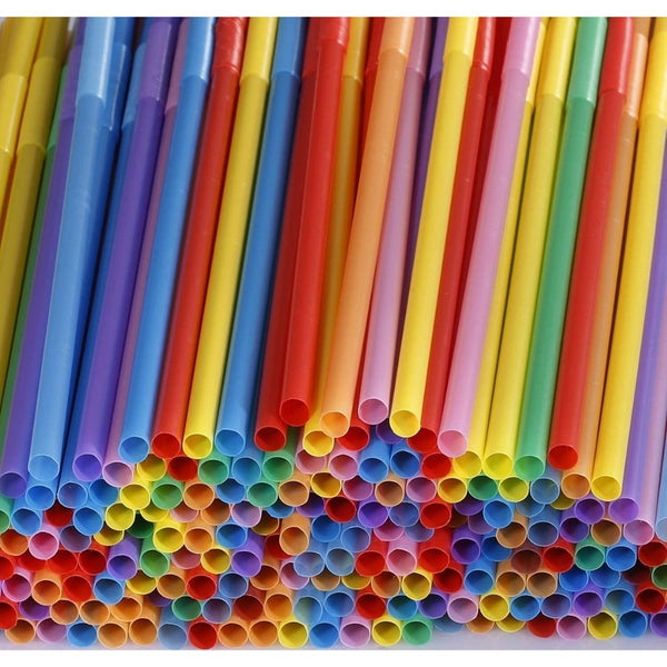 NEON FLEXIBLE STRAWS 225CT