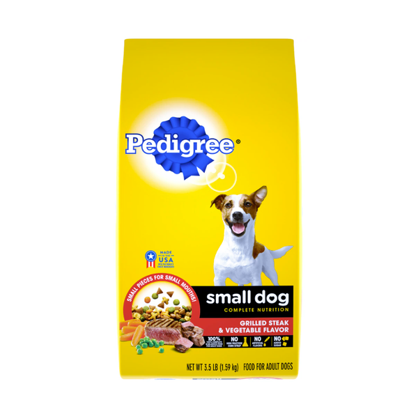 PEDIGREE DOG FD 4/3.5LB SMALL DOG STEAK&VEG