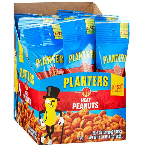 PLANTERS HOT PEANUTS 18/1.75OZ 2/$1.09