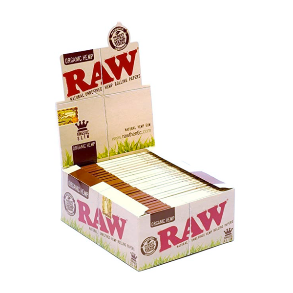 RAW ORGANIC HEMP PAPER KING SLIM 50/1CT