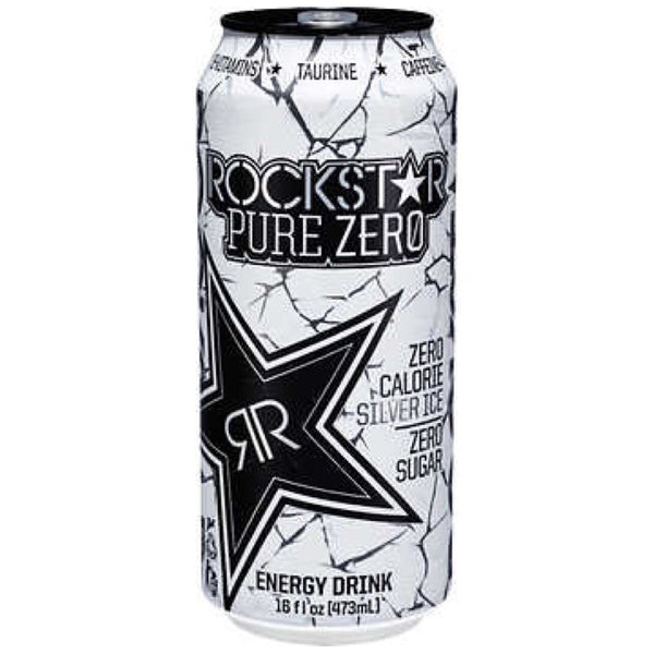 ROCKSTAR 24/16OZ PURE ZERO SILVER