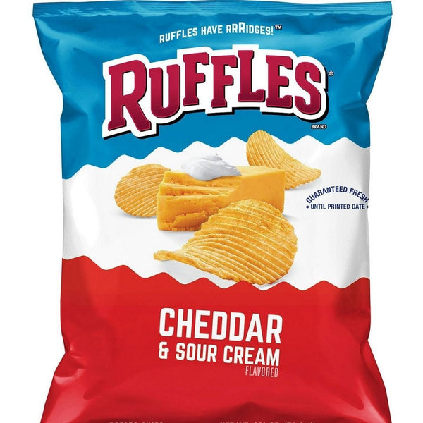 RUFFLES CHEDDAR SOUR CREAM CHIPS 24/2.3OZ