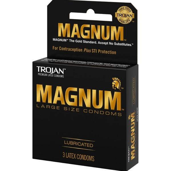 TROJAN MAGNUM BLACK REG 6/3CT