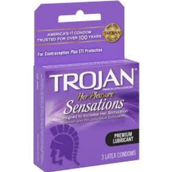 TROJAN PURPLE SENSATION LUB 6/3CT