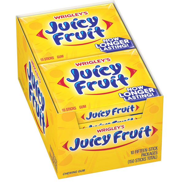 WRIGLEYS GUM 10/15CT JUICY FRUIT